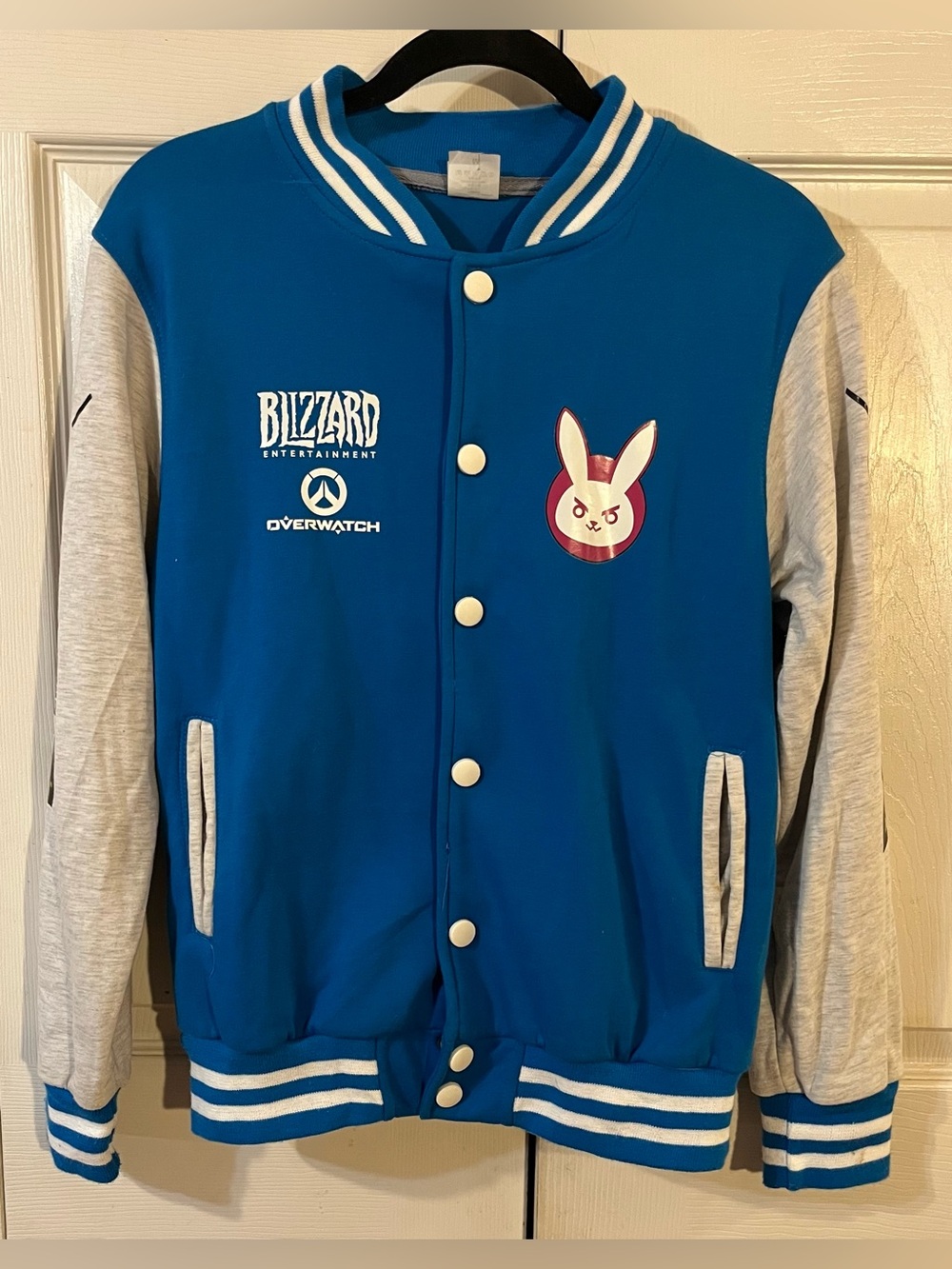 Blizzard Entertainment D.Va Overwatch Varsity Jacket K.L.Laomanhai Blue Unisex M